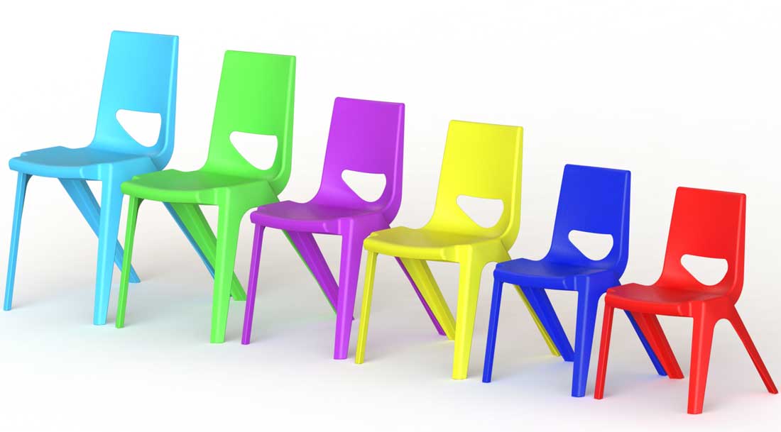 En One Piece Chair Furniture For Schools