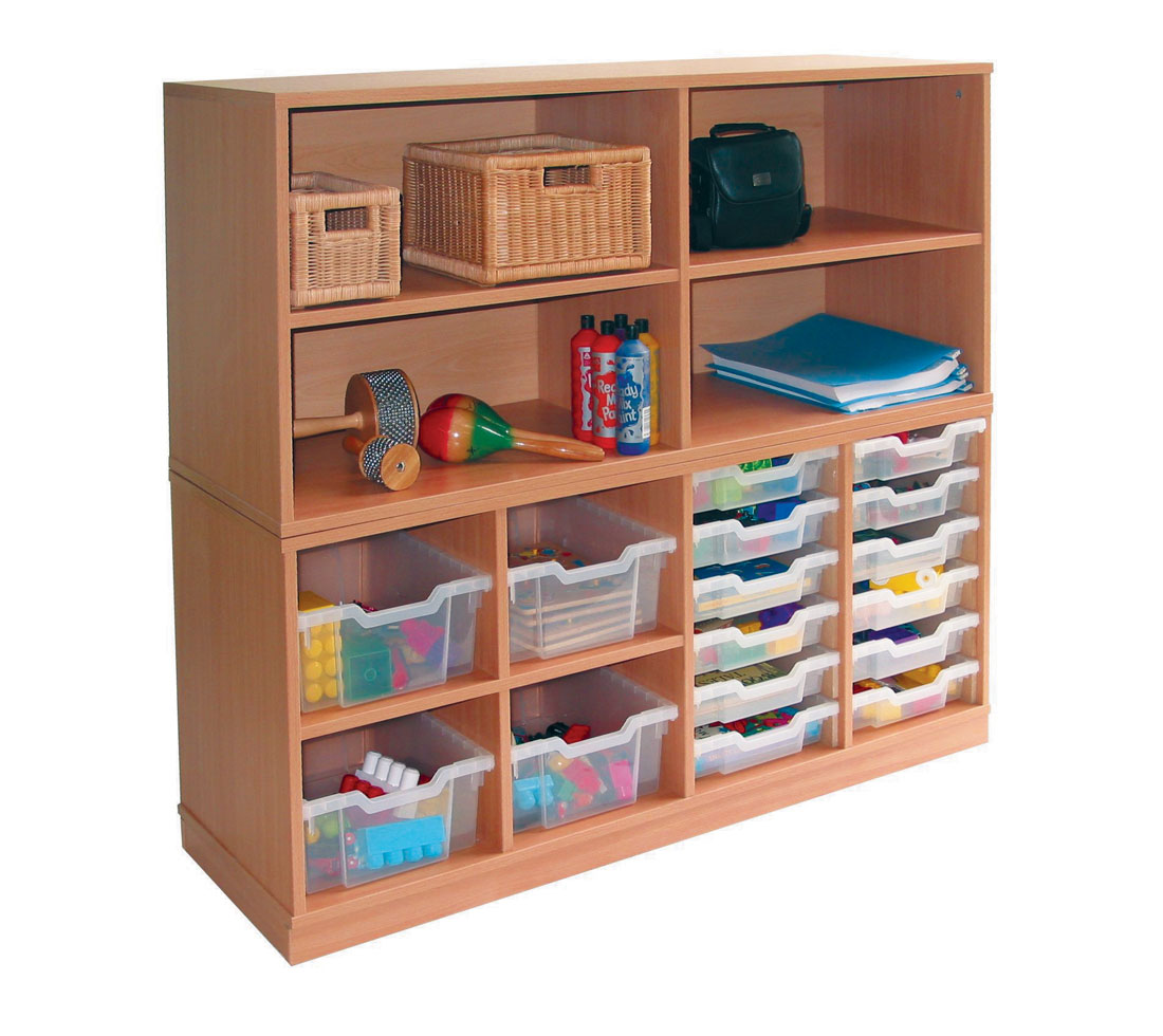Shelf Unit with Central Divider - Furniture For Schools