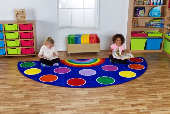 Rainbow Circles Placement Carpets
