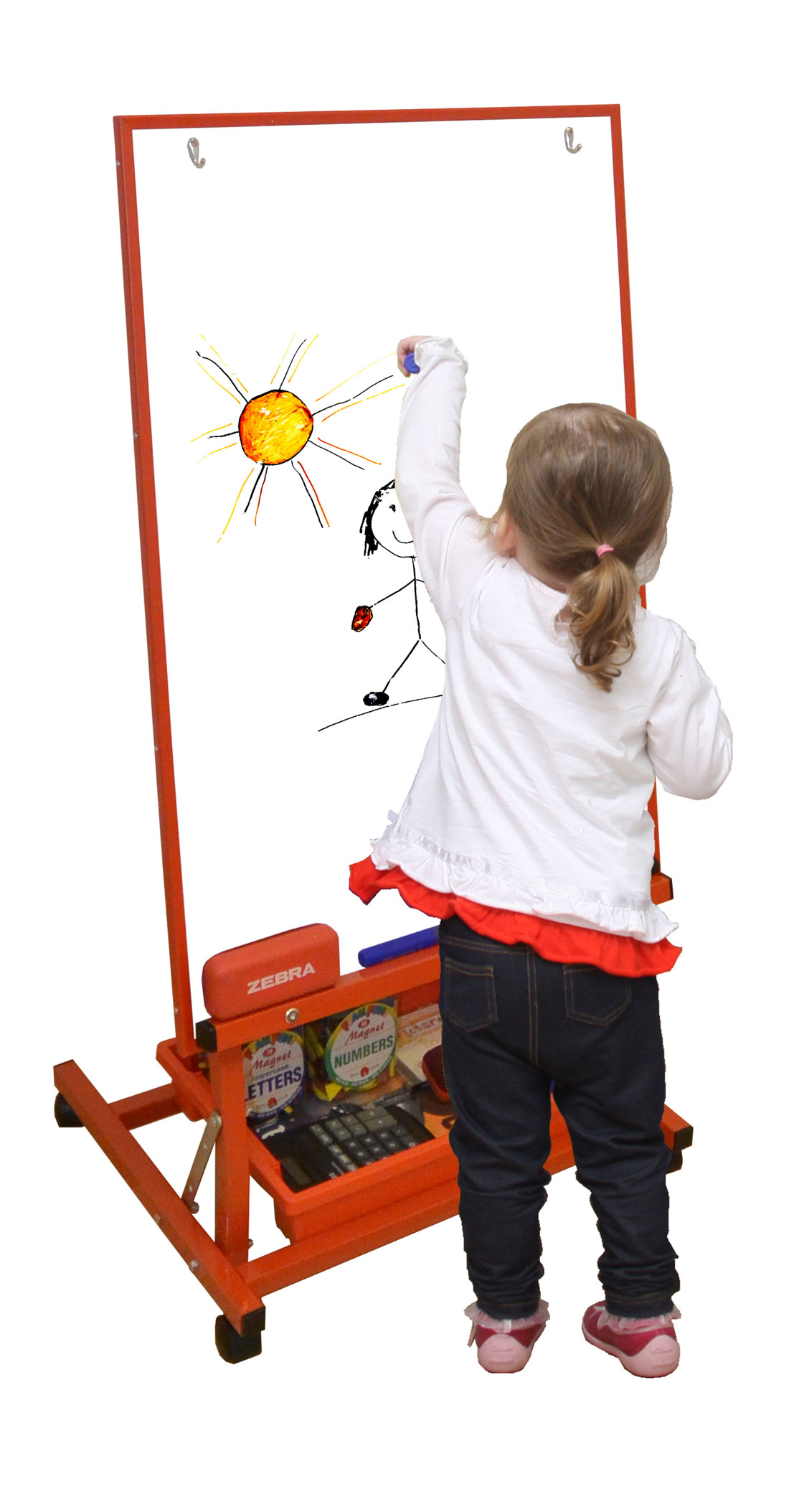 Single Boarded Mobile Easel Portrait Style Furniture For Schools