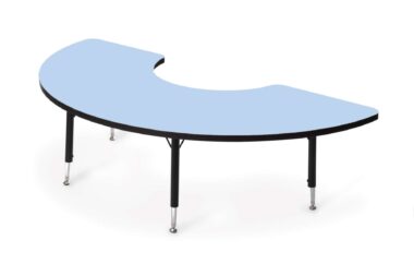 blue Arc Shaped Table