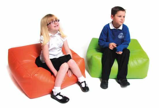 Primary Faux Leather Bean Bags