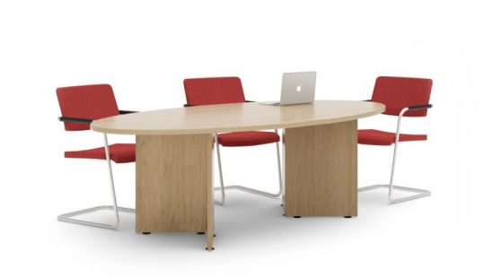 Elliptical Arrowhead Frame Meeting Table