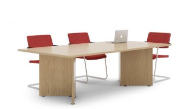 Rectangular Arrowhead Frame Meeting Table