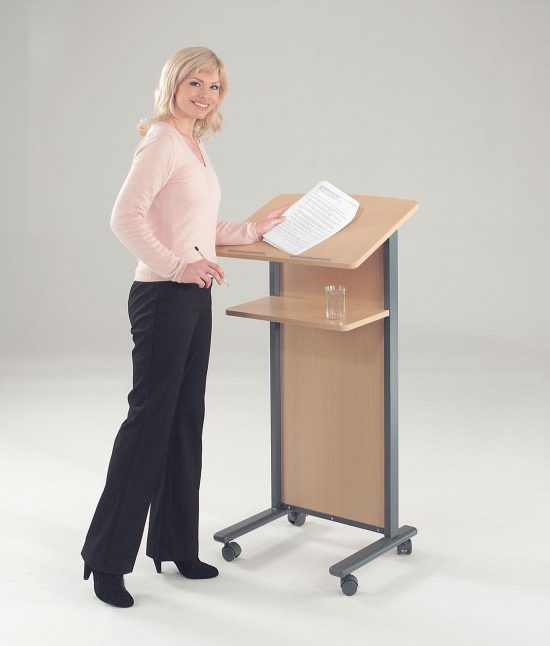 Panel Front Mobile Lectern