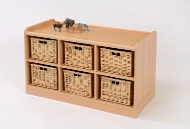Low Storage Unit with Baskets