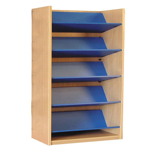 Library Bookcases with Reversible Shelves