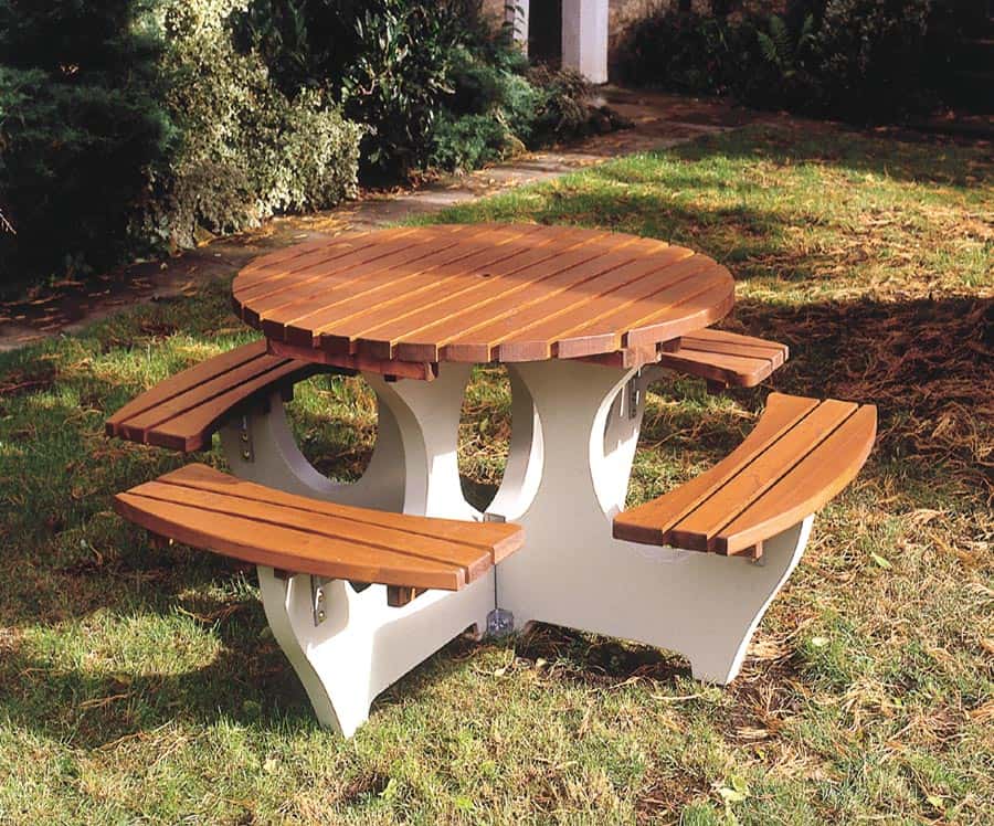 Round Concrete Base Picnic Bench - Furniture For Schools