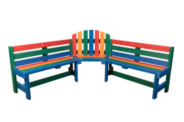 Adult Height Recycled Plastic Buddy Bench