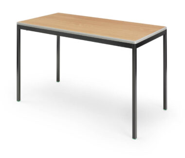 classroom tables with moulded plastic edge