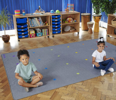 stars square grey rug early years