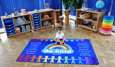 be kind square rug early years