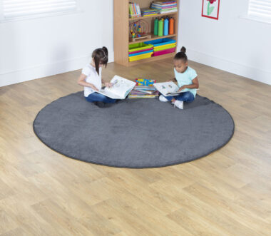 grey circle rug children