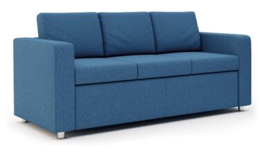 blue reception sofa