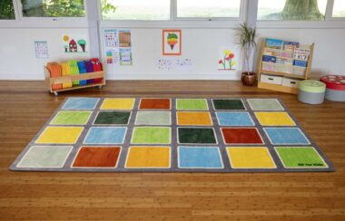 Rainforest Squares Placement Carpet 3x2m for children