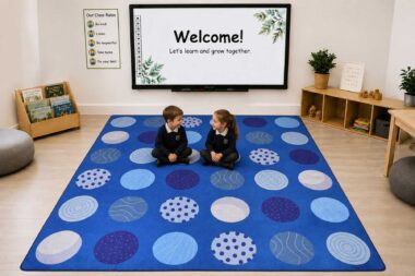 Blue Circles 3x3m Placement Carpet
